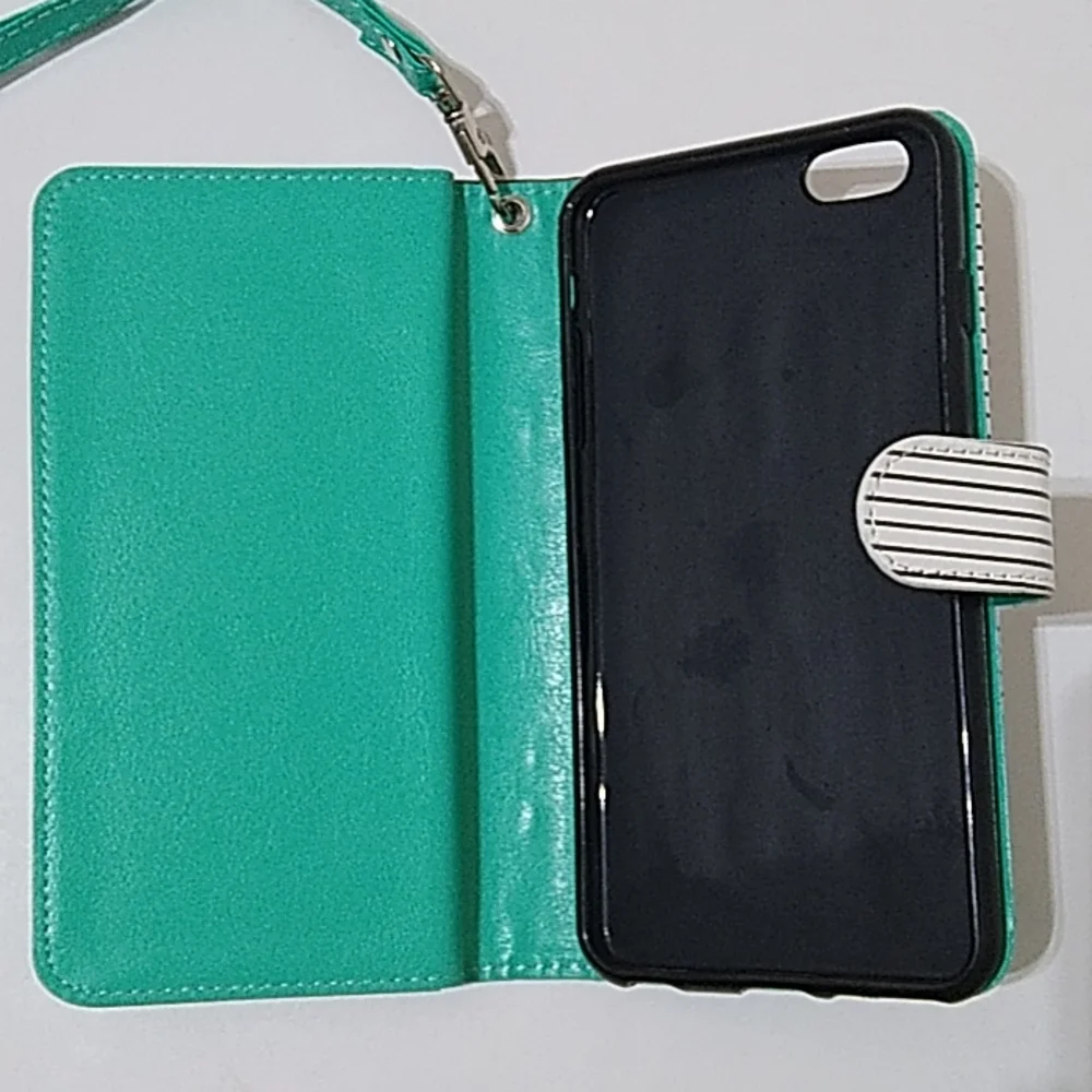 Ulak Card Slots Wallet 6p Mint Stripes